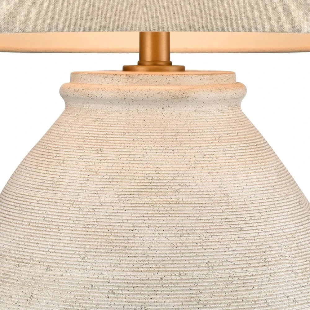 Farrell White Sandstone Table Lamp 66cm