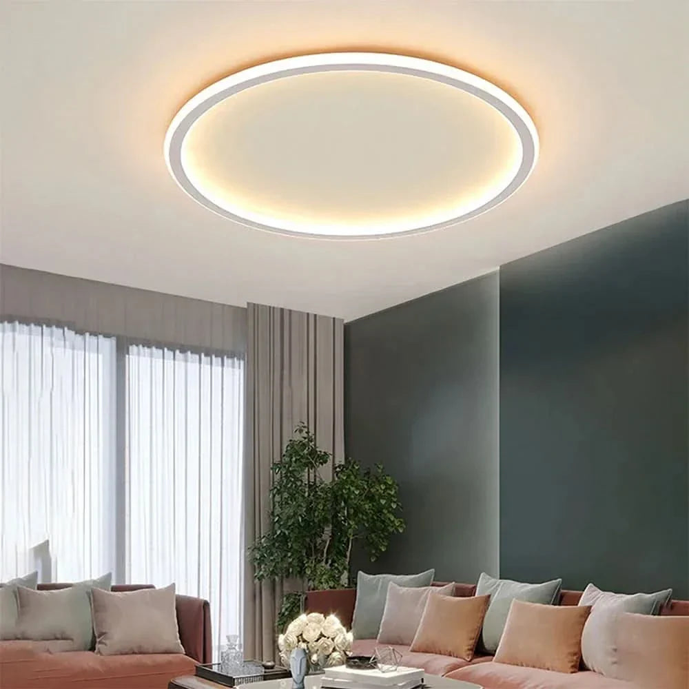 Minimal Round LED Ceiling Light – Warm White