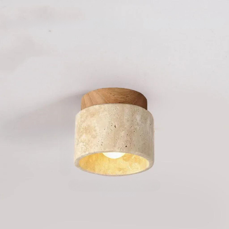 Recessed Travertine LED Ceiling Light