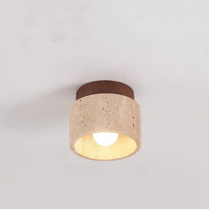 Recessed Travertine LED Ceiling Light