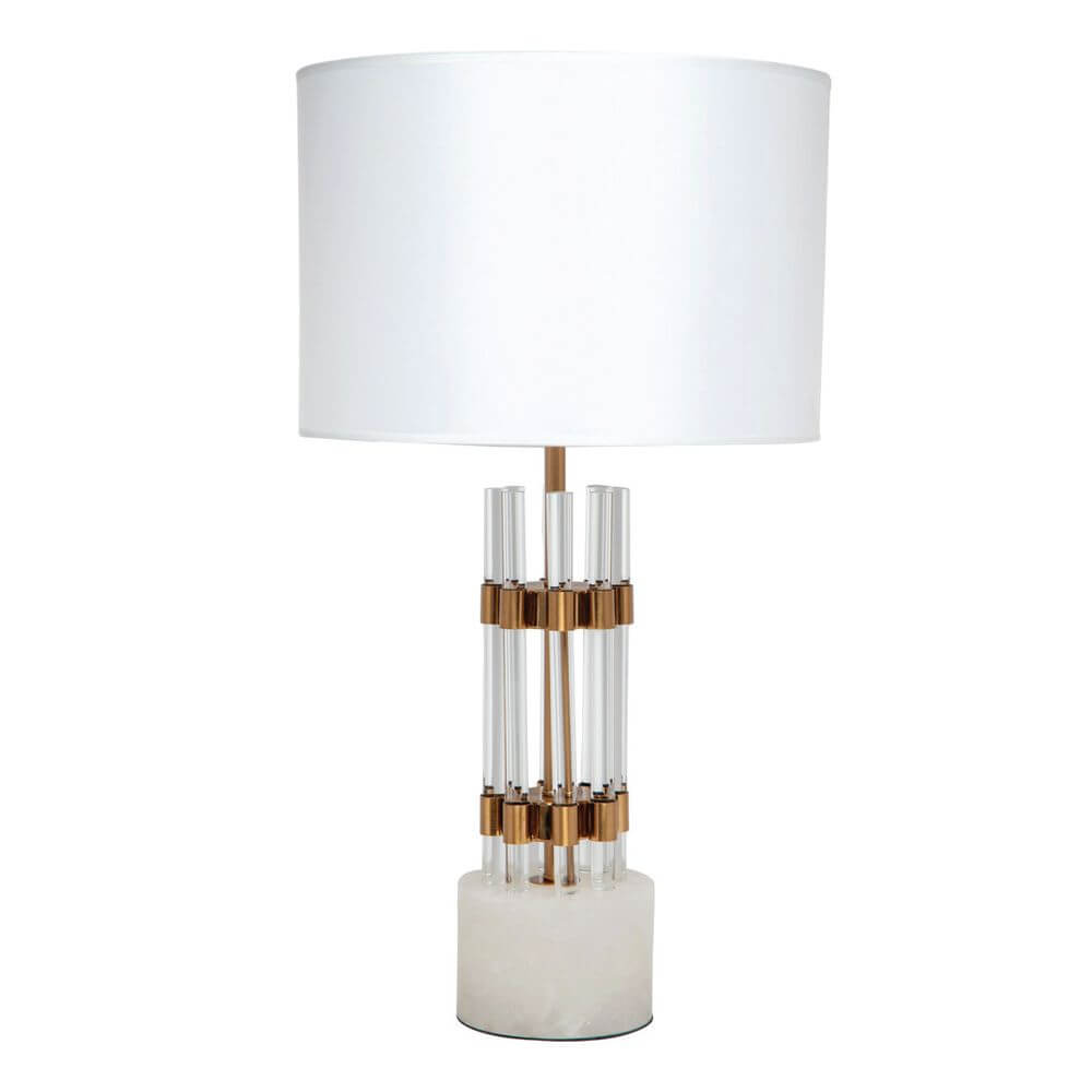 Abbey Marble Brass Table Lamp 70cm