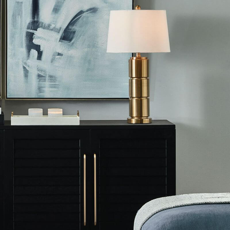 Oxford Brushed Gold Table Lamp 68cm
