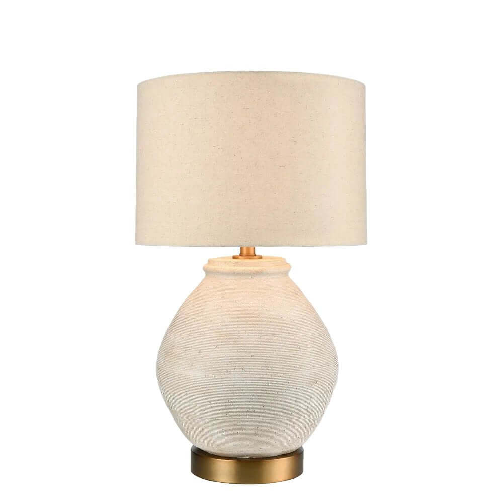 Farrell White Sandstone Table Lamp 66cm