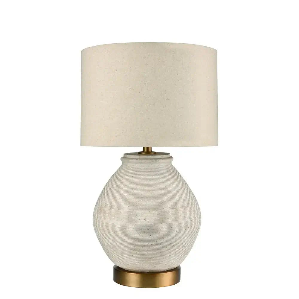 Farrell White Sandstone Table Lamp 66cm