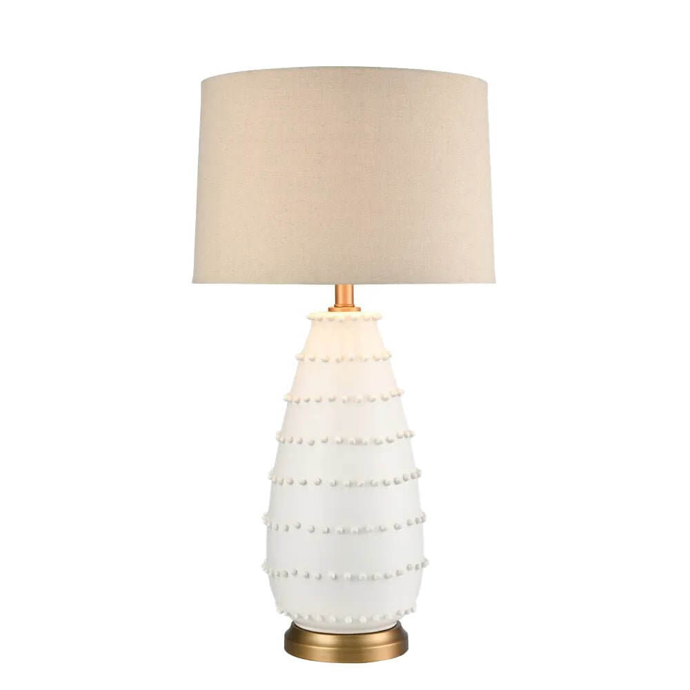 Grace White Ceramic Table Lamp 76cm