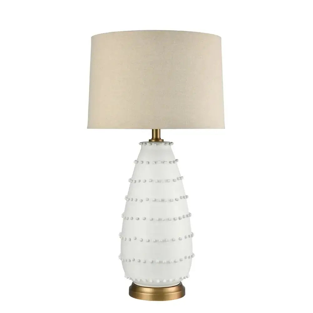 Grace White Ceramic Table Lamp 76cm