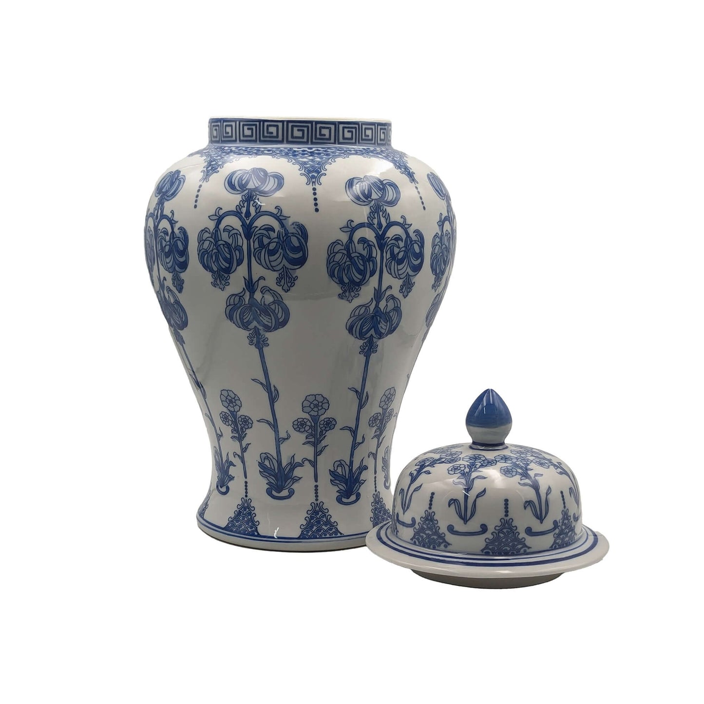 Blue White Hand-Finished Ginger Jar Set