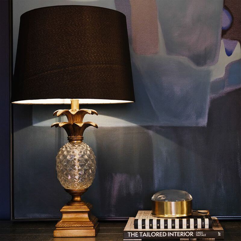 Kingsley Pineapple Glass Table Lamp 66cm