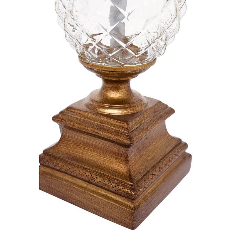Langley Pineapple Glass Table Lamp 66cm