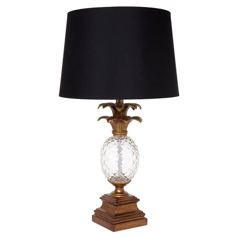 Kingsley Pineapple Glass Table Lamp 66cm