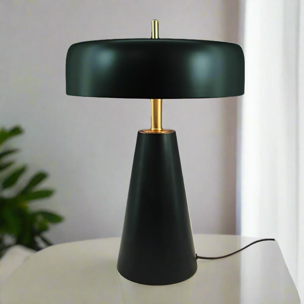 Celeste Modern Flat Mushroom Table Lamp 43cm