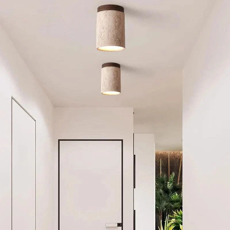 Recessed Travertine LED Ceiling Light