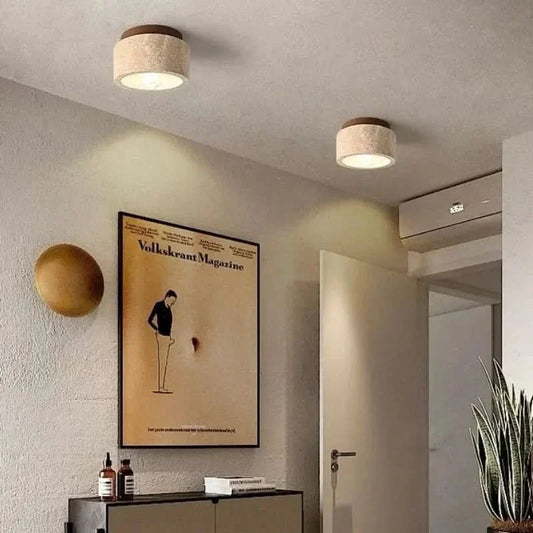 Recessed Travertine LED Ceiling Light