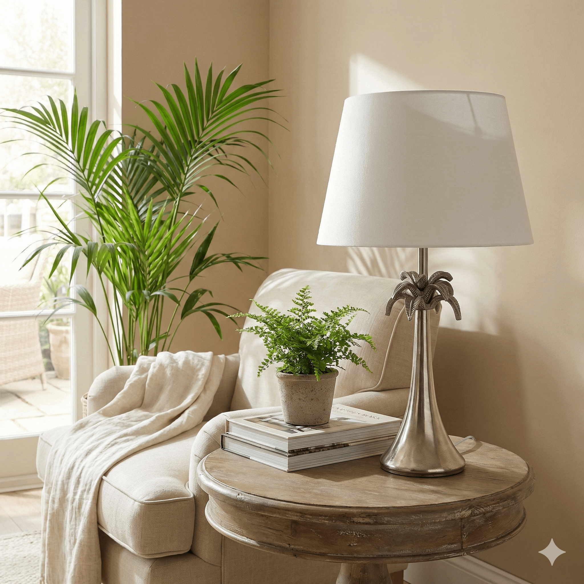 St Vincent Antique Silver Lamp Base 48cm