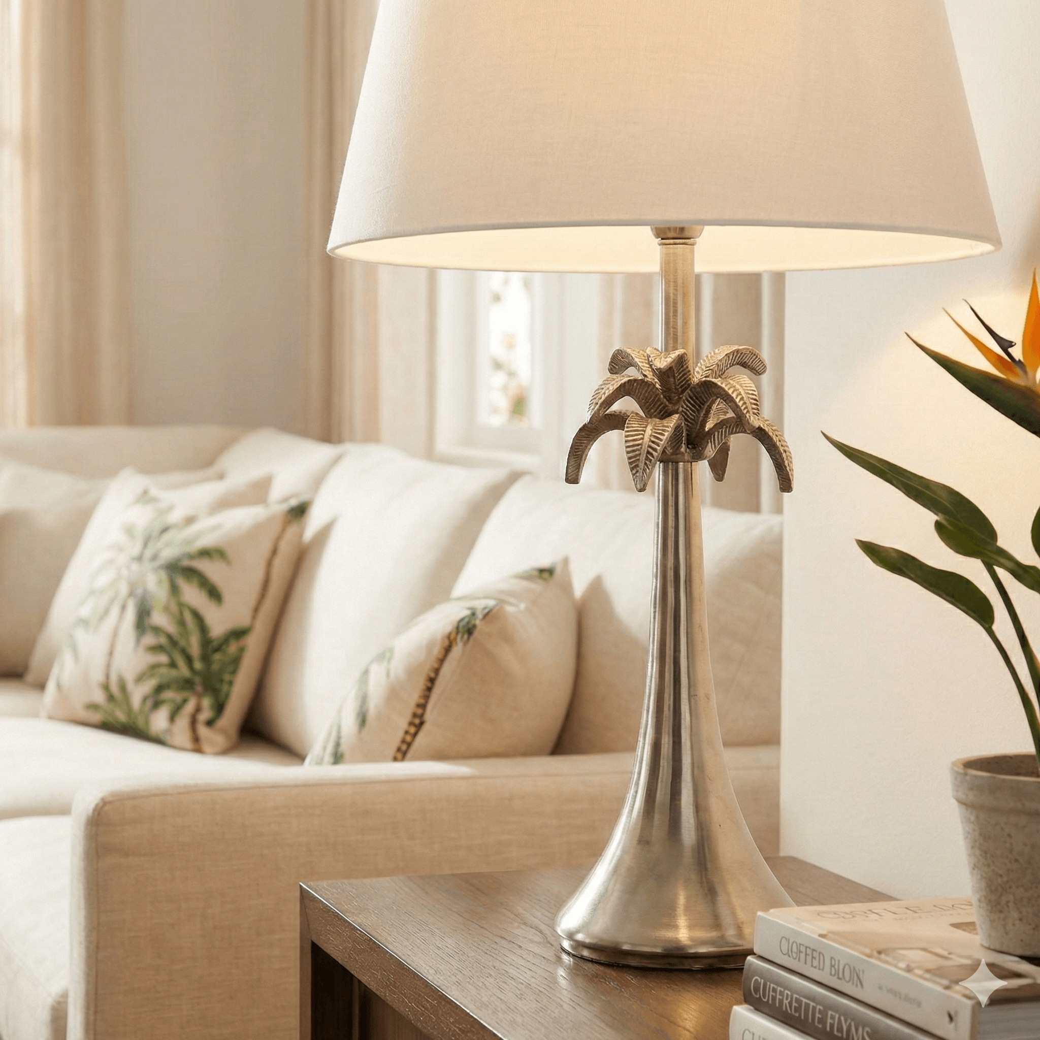 St Vincent Antique Silver Lamp Base 48cm