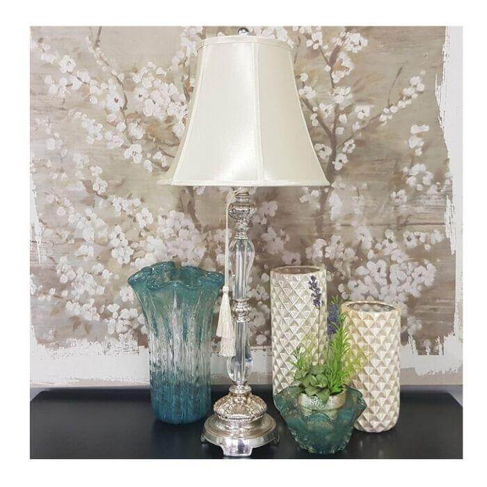 Florienne Champagne Silver Table Lamp 110cm